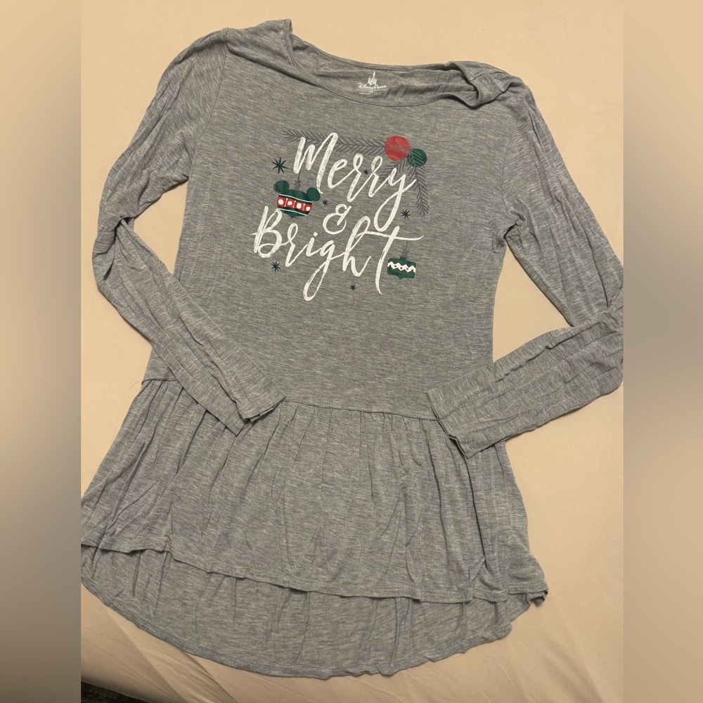 Disneyland DisneyParks Christmas merry & bright womens sling sleeve